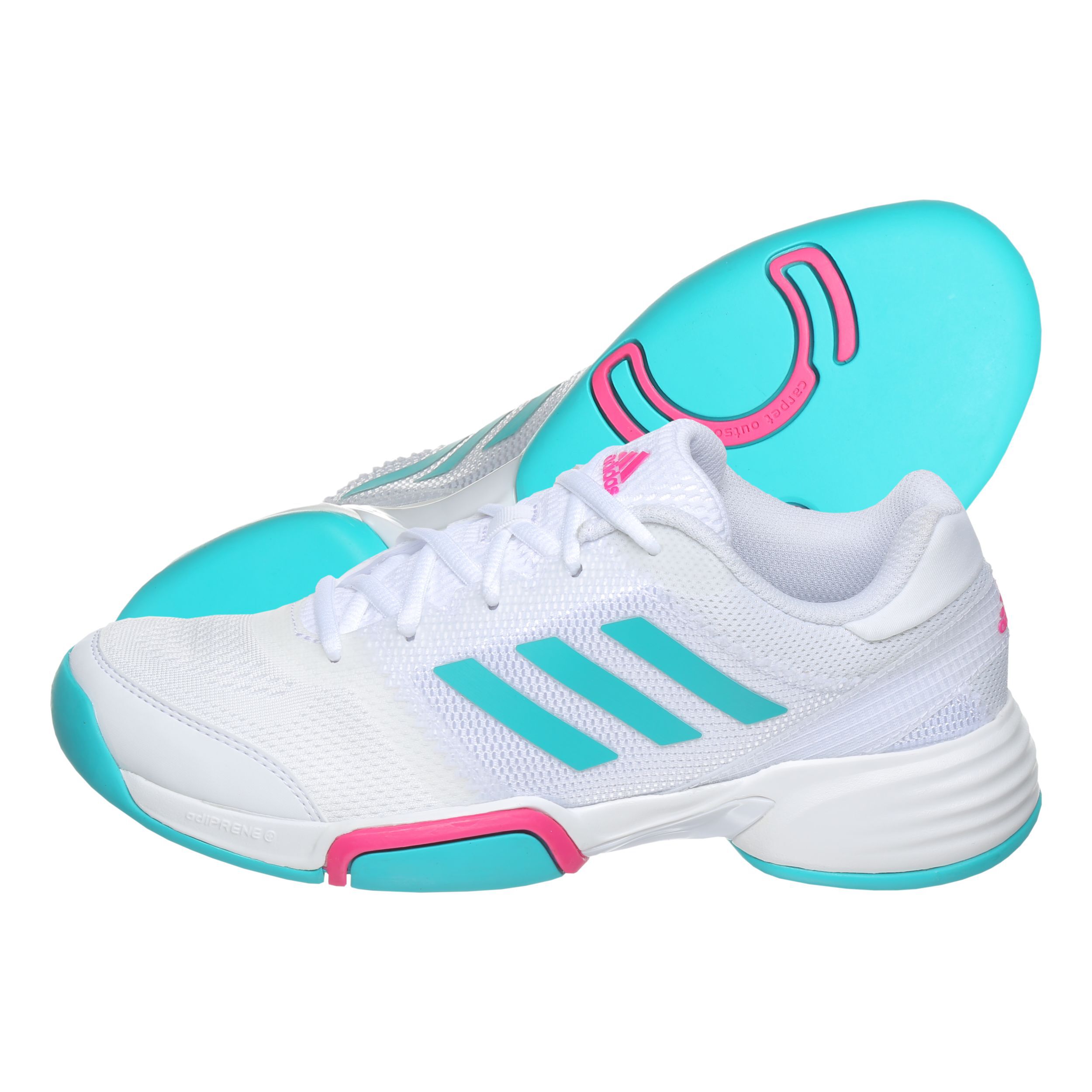 adidas Barricade Club Carpet Teppichschuh Damen WeiB Turkis online kaufen Tennis Point AT