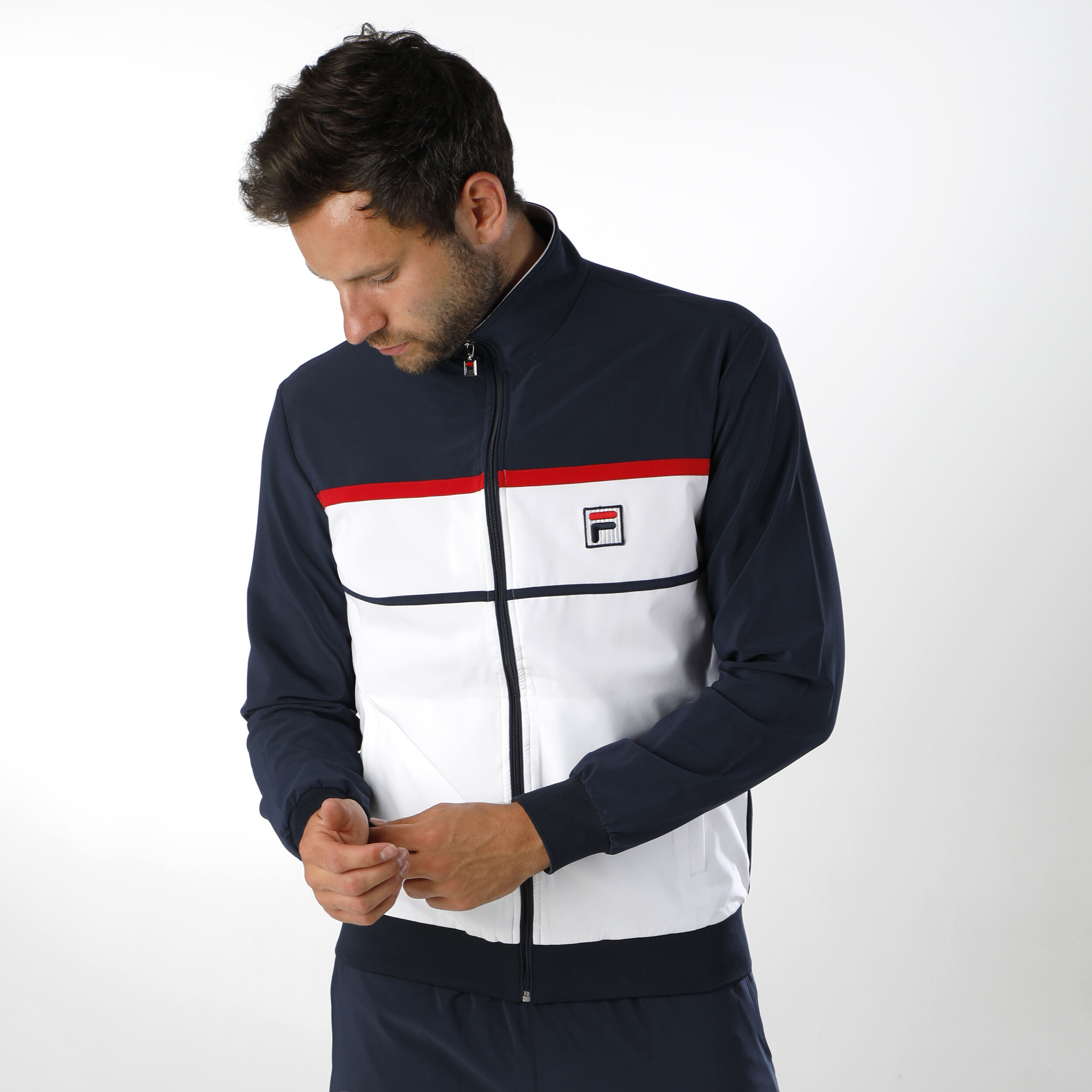 Fila Max Trainingsjacke Herren WeiB Dunkelblau online kaufen Tennis Point AT