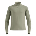 Odlo Bekleidung Odlo Zeroweight Warm Mid Layer 1/2 Zip Laufshirt Herren-Oliv