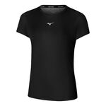 Mizuno Bekleidung Mizuno Core Graphic Laufshirt Damen-Schwarz