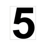 Tegra Platzbedarf Tegra Platzziffer 5 Schild-Weiß,Schwarz