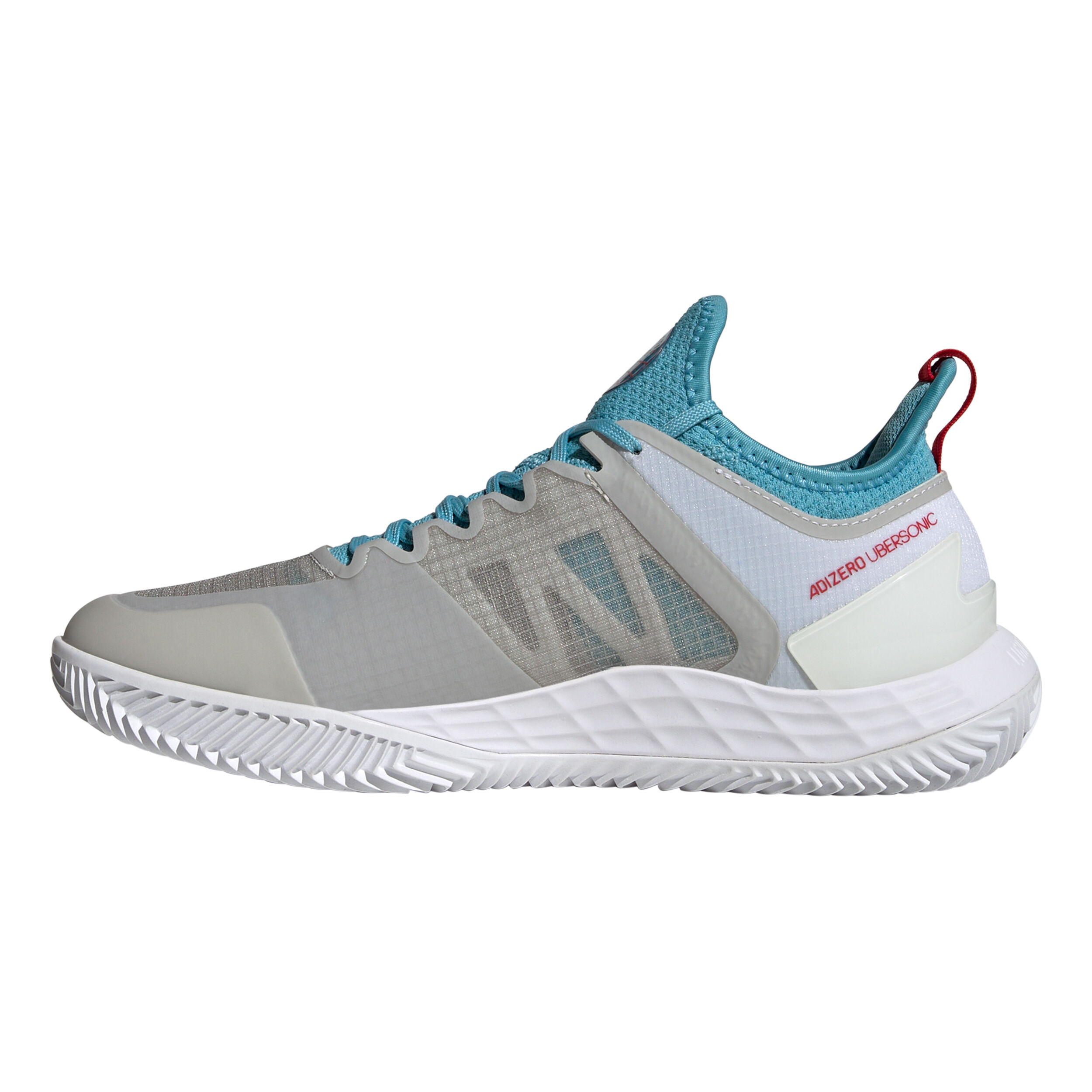 adidas Adizero Ubersonic 4 Sandplatzschuh Damen Grau Turkis online kaufen Tennis Point AT