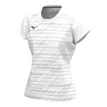 Mizuno Tennisbekleidung Mizuno Chiba T-Shirt Damen-Wei&szlig;