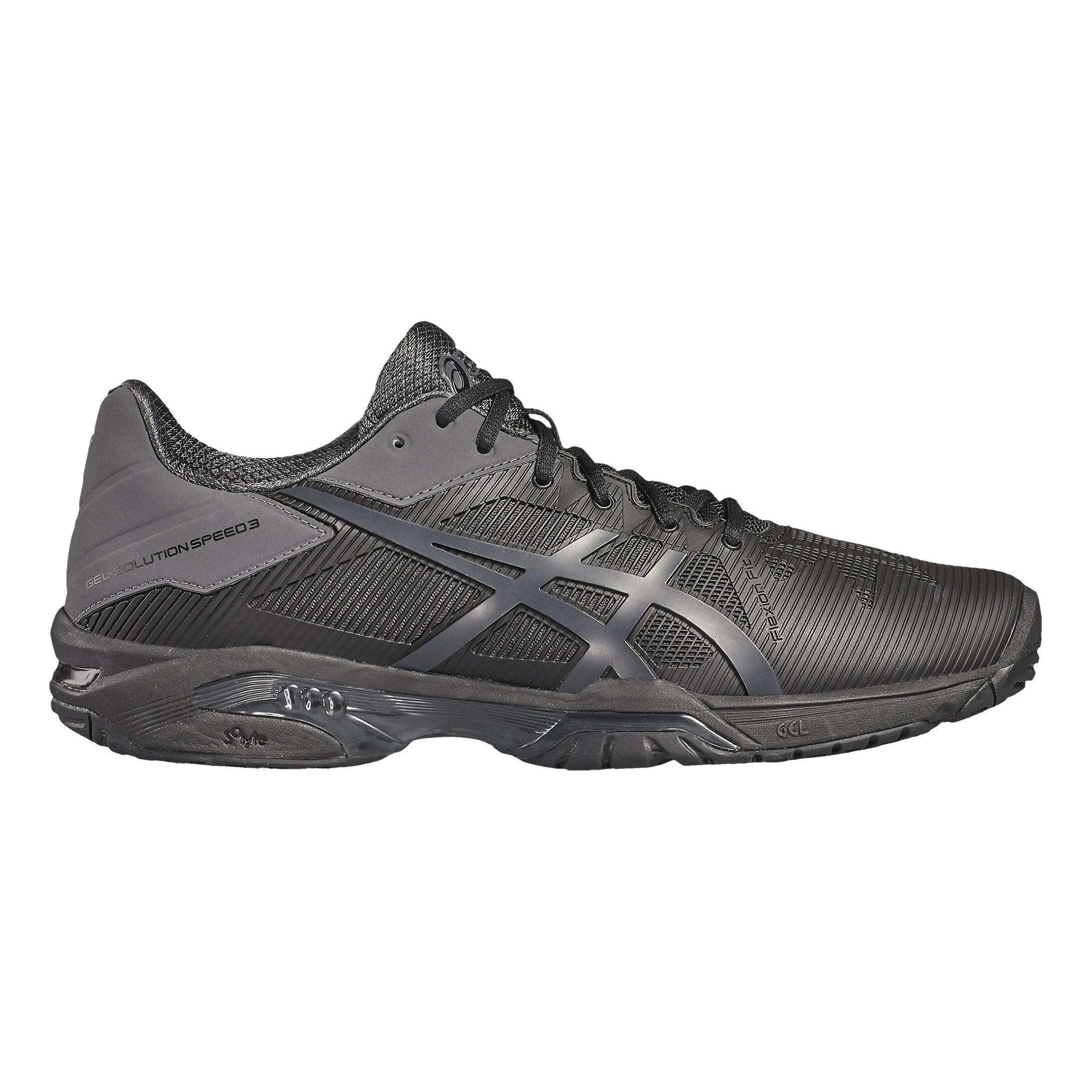 Gel Solution Speed 3 Allcourtschuh Herren Schwarz Dunkelgrau