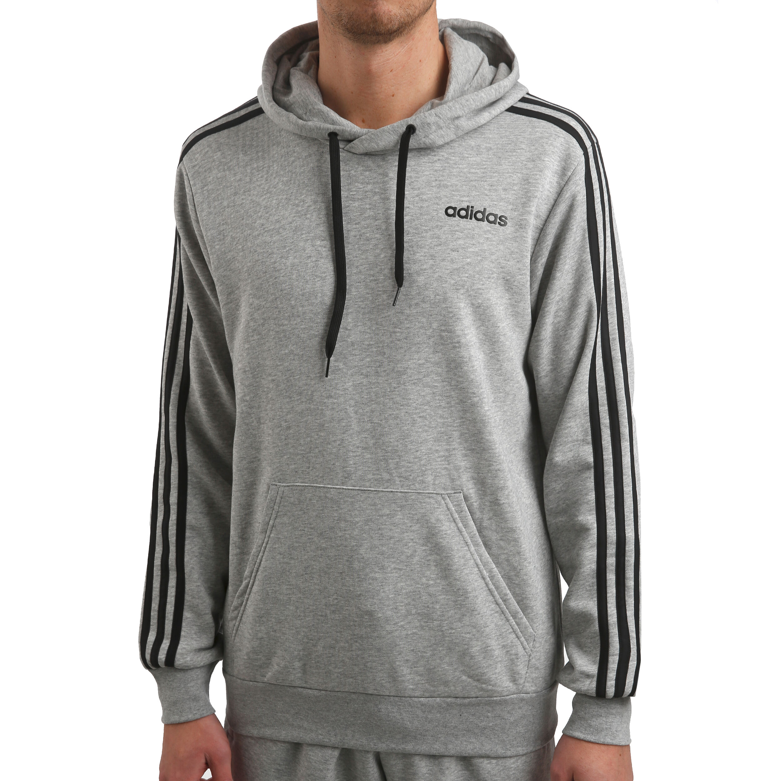 adidas Essentials 3 Stripes French Terry Hoody Herren adidas Essentials 3 Streifen Sweatshirt Grau | adidas Austria