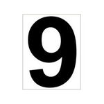 Tegra Platzbedarf Tegra Platzziffer 9 Schild-Weiß,Schwarz