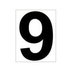 Tegra Platzbedarf Tegra Platzziffer 9 Schild-Weiß,Schwarz