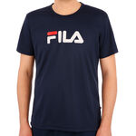 Fila Bekleidung Fila Logo T-Shirt Herren - dunkelblau, weiß