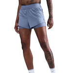 Nike Bekleidung Nike Swift 2in1 Laufshorts Damen - blaugrau, silber