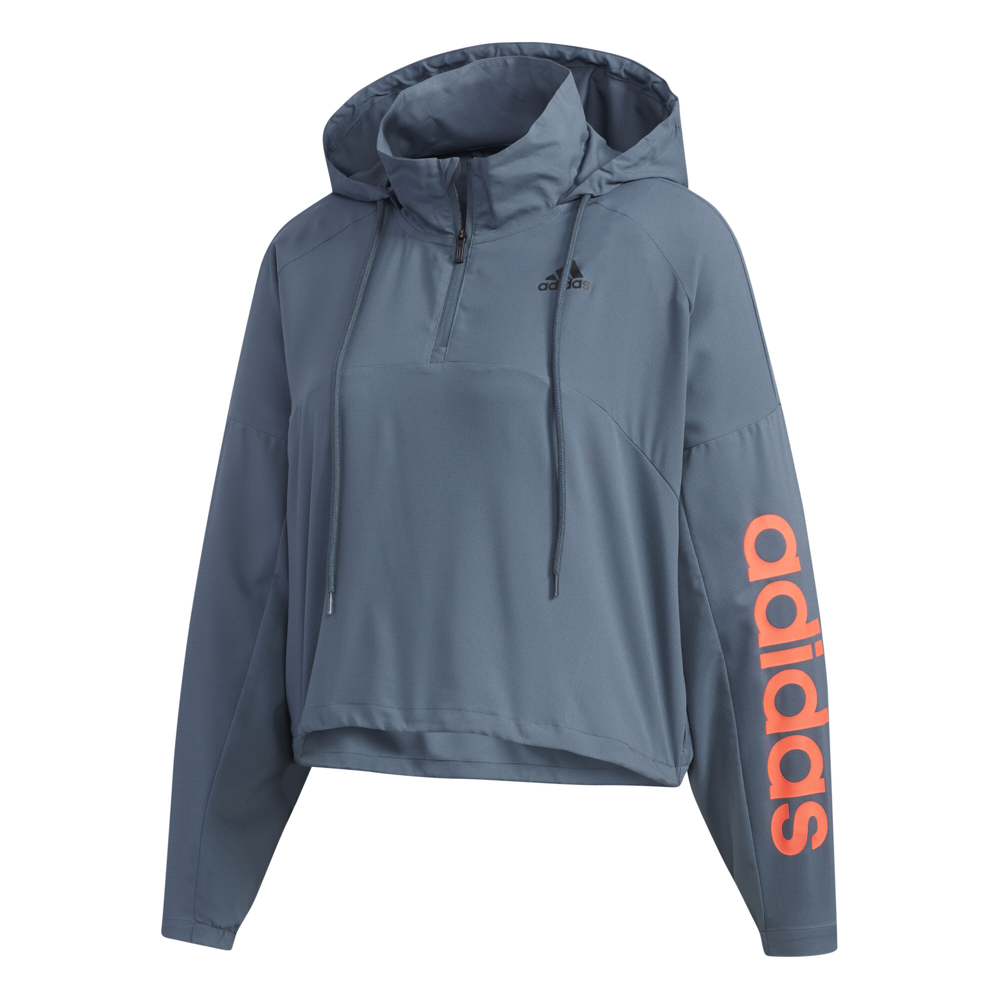 adidas At Windbreaker Half Zip Hoody Damen Dunkelgrau Orange online kaufen Tennis Point AT