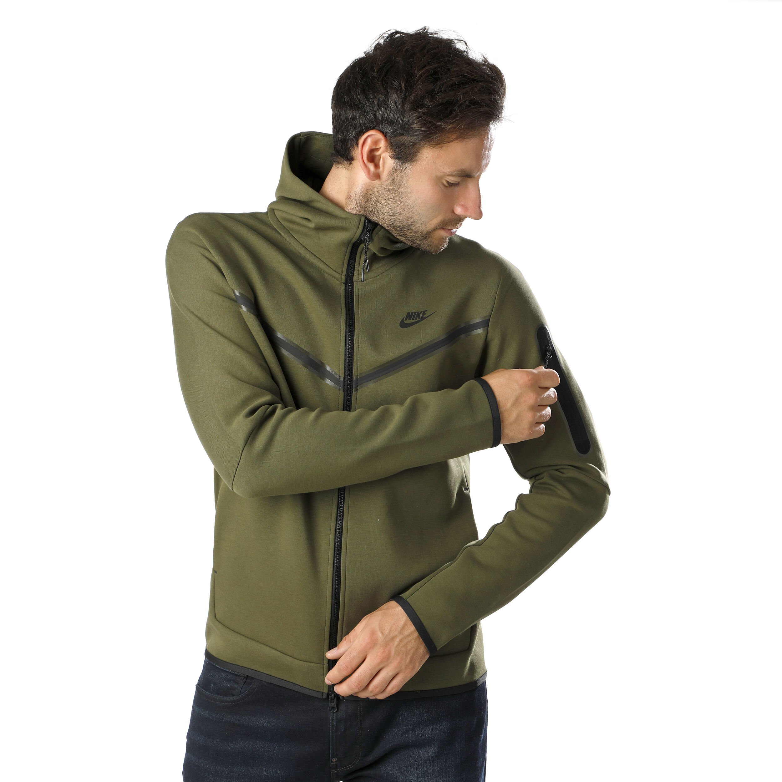Nike fleece olive hot sale