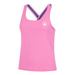 Quiet Please Bekleidung Quiet Please Serve & Volley 2.0 Tank-Top Damen - pink, wei&szlig;