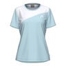 Tie-Break T-Shirt Damen - hellblau, wei&szlig;