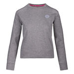 BIDI BADU Bekleidung BIDI BADU Mirella Basic Crew Sweatshirt Damen-Hellgrau,Weiß
