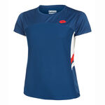 Lotto Bekleidung Lotto Squadra III T-Shirt Damen-Blau,Weiß