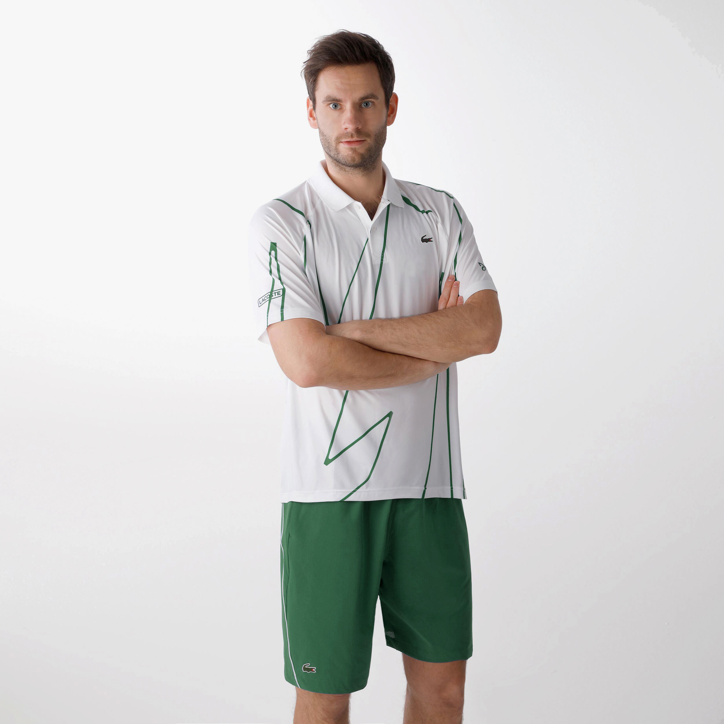 Lacoste Novak Djokovic Shorts Herren Grun WeiB online kaufen Tennis Point AT
