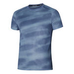Mizuno Bekleidung Mizuno DryAeroFlow Graphic Laufshirt Herren-Blau,Hellblau