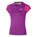 Mizuno Bekleidung Mizuno Charge Printed T-Shirt Damen-Lila