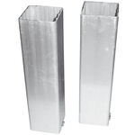 Tegra Platzbedarf Tegra Bodenhülsen Im Doppelpack,Vierkant-Silber