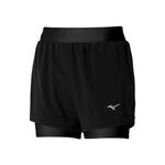 Mizuno Bekleidung Mizuno ER 4.5in 2in1 Shorts Damen-Schwarz