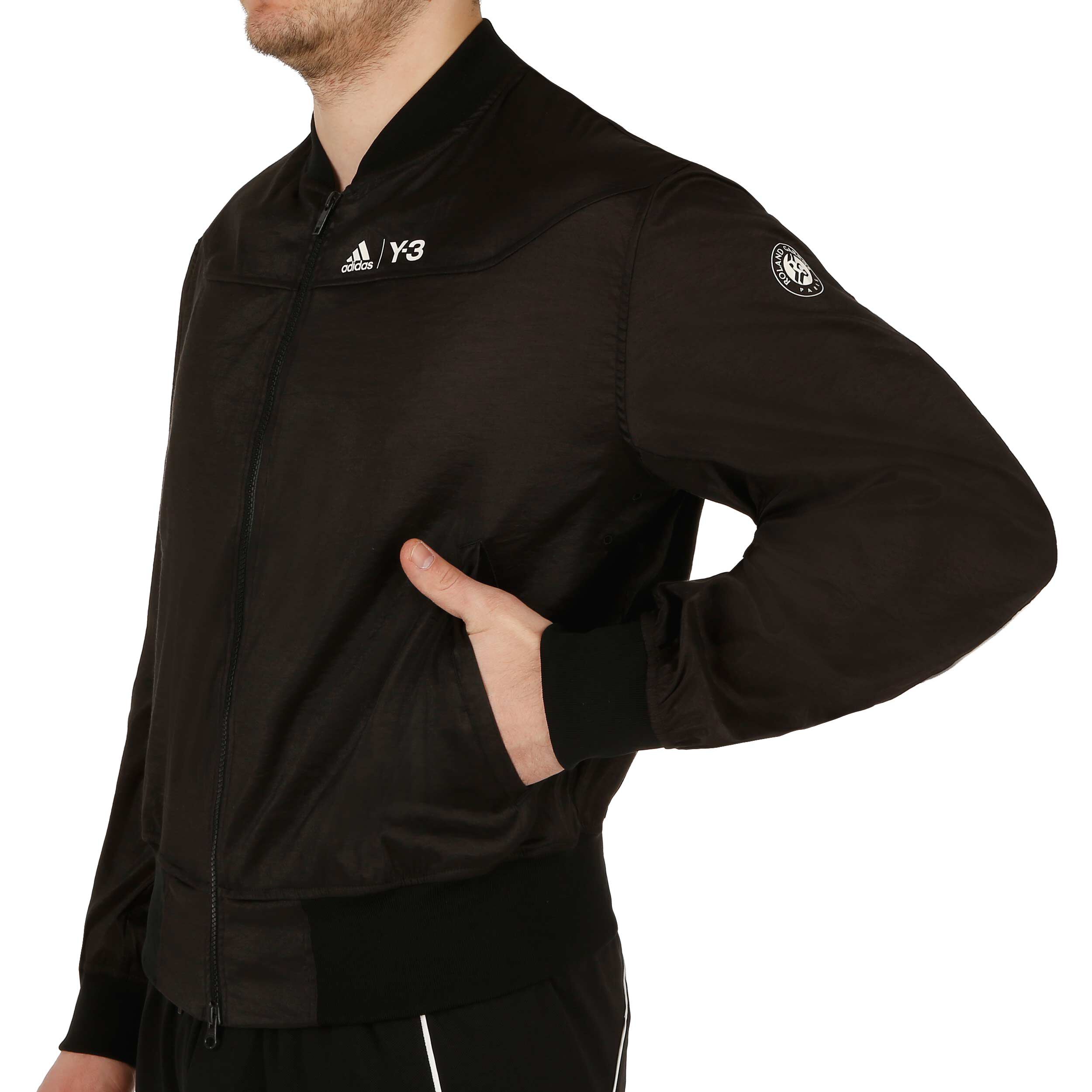 adidas Roland Garros Jo Wilfried Tsonga Y 3 Premium Trainingsjacke Herren Schwarz adidas Roland Garros Jo Wilfried Tsonga Y 3 Premium Trainingsjacke Herren Schwarz