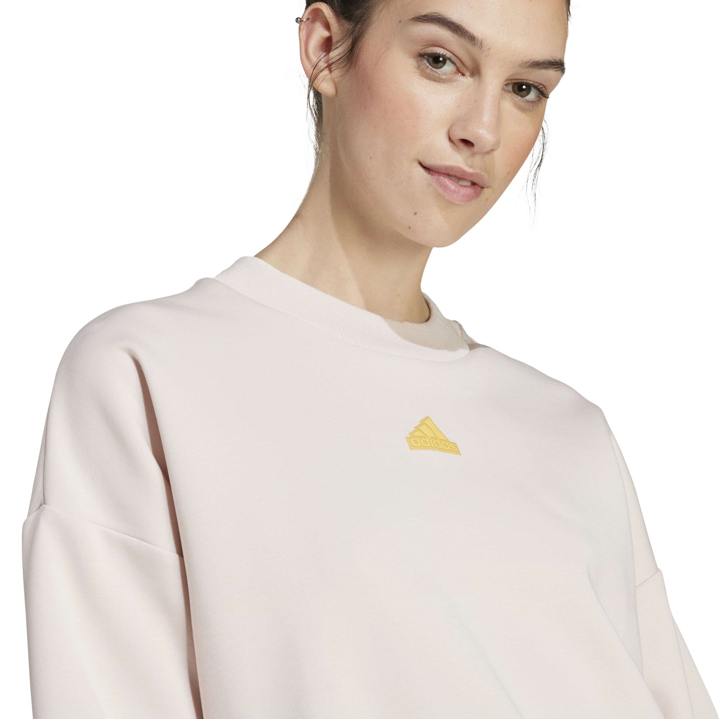 adidas Future Icon 3 Stripes Sweatshirt Damen Beige Gelb online kaufen Tennis Point AT