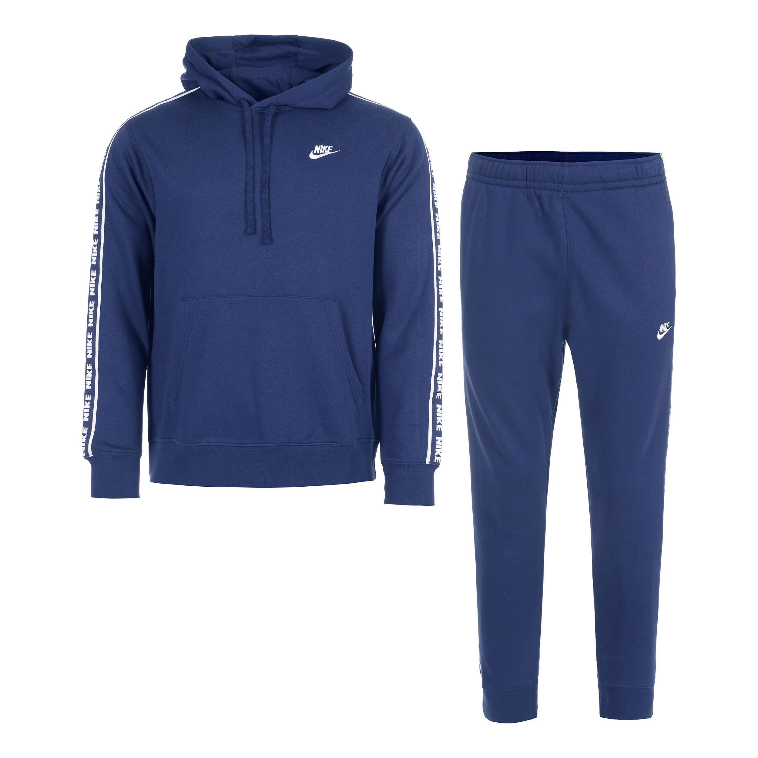 Nike Club Fleece GX Trainingsanzug Herren Dunkelblau WeiB online kaufen Tennis Point AT