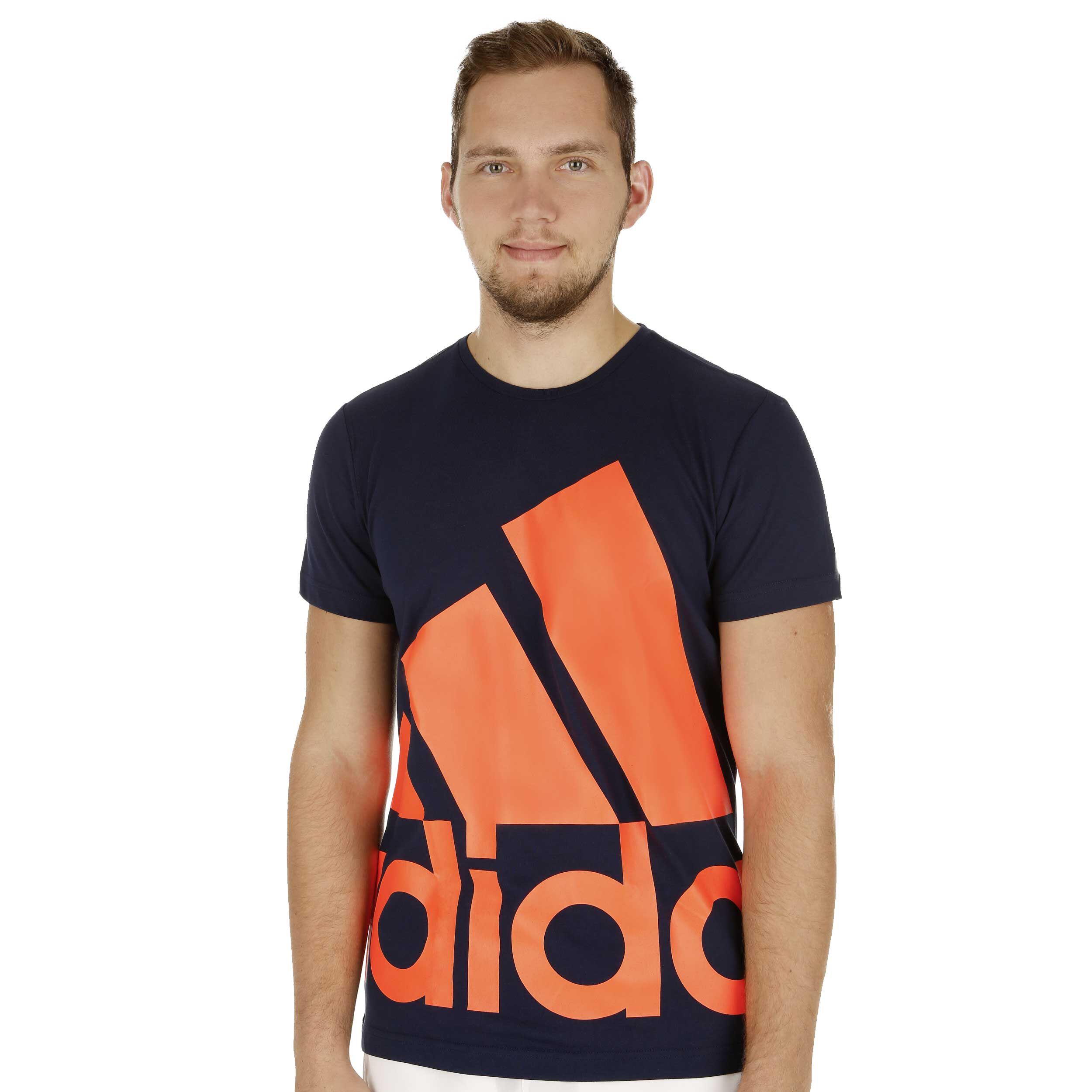 adidas Essentials Big Logo T Shirt Herren Dunkelblau adidas Essentials Big Logo T Shirt Herren Dunkelblau
