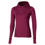 Mizuno Bekleidung Mizuno Active Warmalite Hooded Laufshirt Damen-Lila
