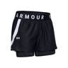 Play Up 2in1 Shorts Damen - schwarz, weiß