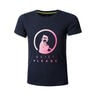 Logo T-Shirt Mädchen-Dunkelblau