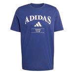 adidas Tennisbekleidung adidas Heritage Graphic Tee T-Shirt - blau, wei&szlig;