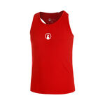 Quiet Please Tennisbekleidung Quiet Please Racerback Tank-Top Mädchen-Rot,Weiß