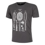 Quiet Please Bekleidung Quiet Please Endlessly Rackitecture T-Shirt Herren-Anthrazit,Wei&szlig;