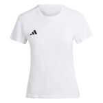 adidas Bekleidung adidas Adizero Essential Laufshirt Damen-Wei&szlig;