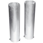 Tegra Platzbedarf Tegra Bodenhülsen 85mm Im Doppelpack,Rund-Silber