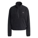 adidas Bekleidung adidas Fleece Half-Zip Sweatshirt Damen-schwarz