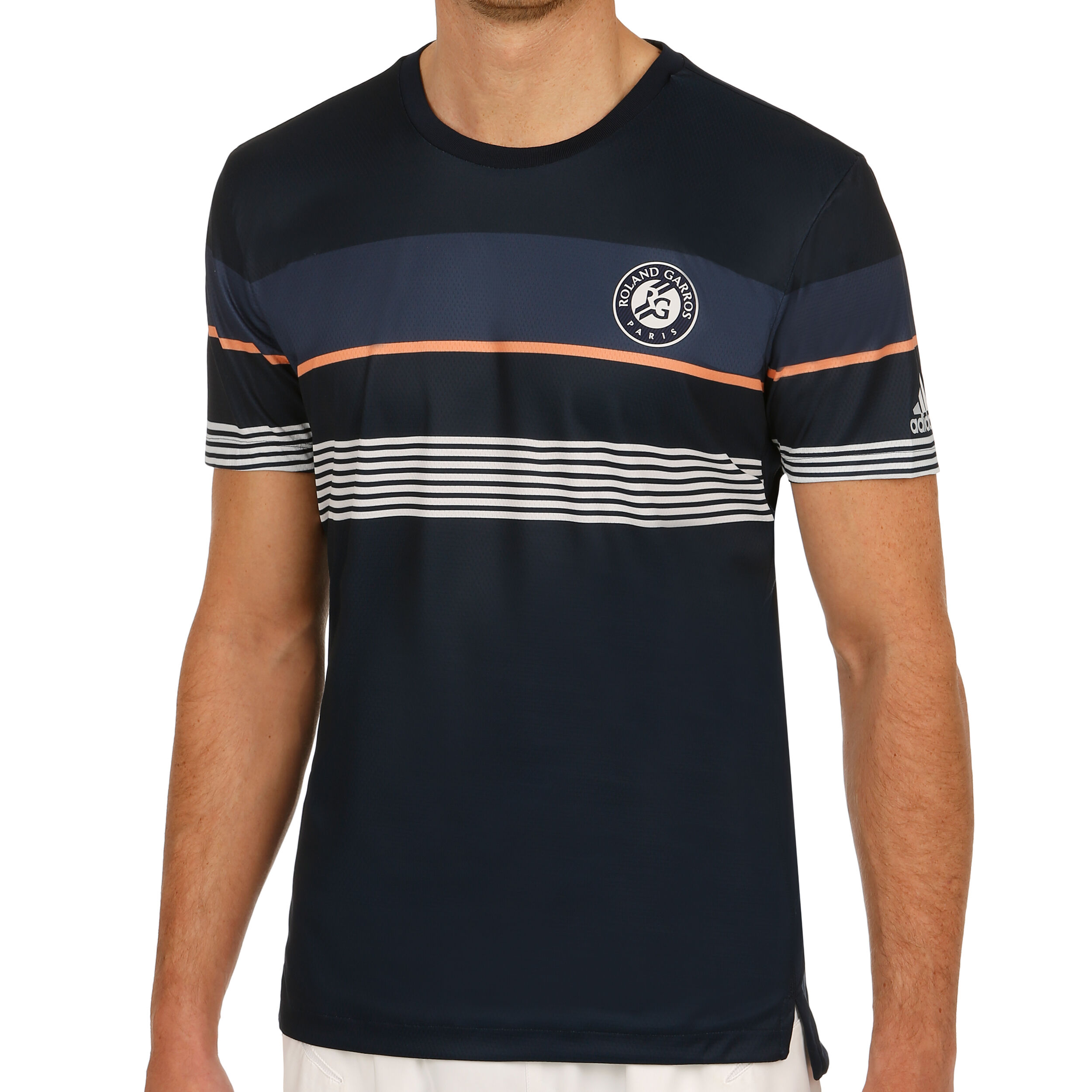 adidas Roland Garros T Shirt Herren Dunkelblau, Blau adidas Roland Garros T Shirt Herren Dunkelblau, Blau
