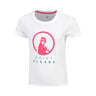 Create Baseline Logo T-Shirt Mädchen-Weiß,Pink