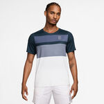 Nike Bekleidung Nike Court Dri-FIT Advantage Print T-Shirt Herren - blau, wei&szlig;