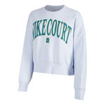 Nike Bekleidung Nike Court Heritage Phoenix Fleece Oversized Crew High Rise Sweatshirt Damen - hellgrau, 