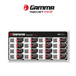 Gamma Schl&auml;gerzubeh&ouml;r Gamma Gamma Racket Info Internationale Version Besaitungsaufkleber 16er Pack-Schwarz