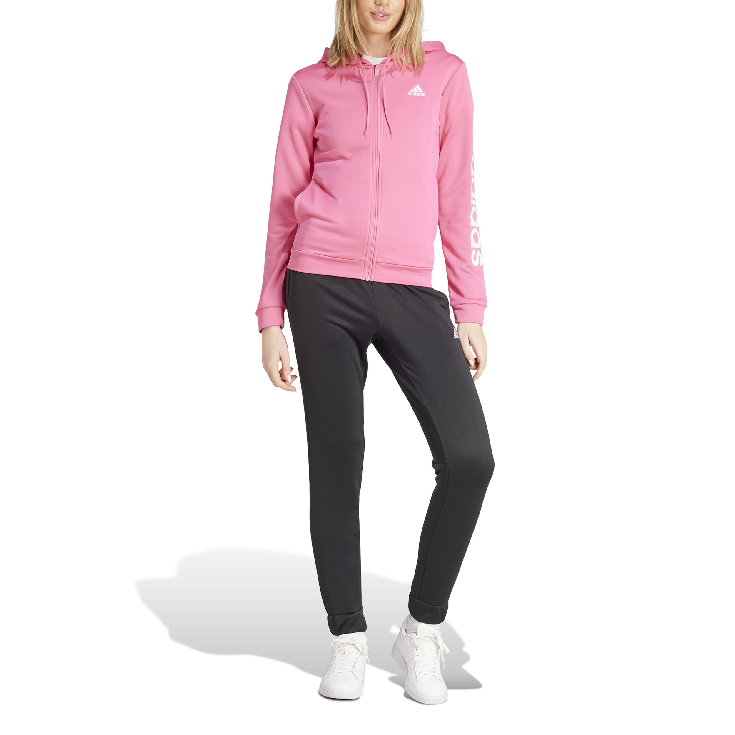 adidas Linear Trainingsanzug Damen Lila Schwarz online kaufen Tennis Point AT
