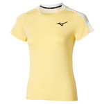 Mizuno Tennisbekleidung Mizuno Daybreakers Printed T-Shirt Damen-Limette
