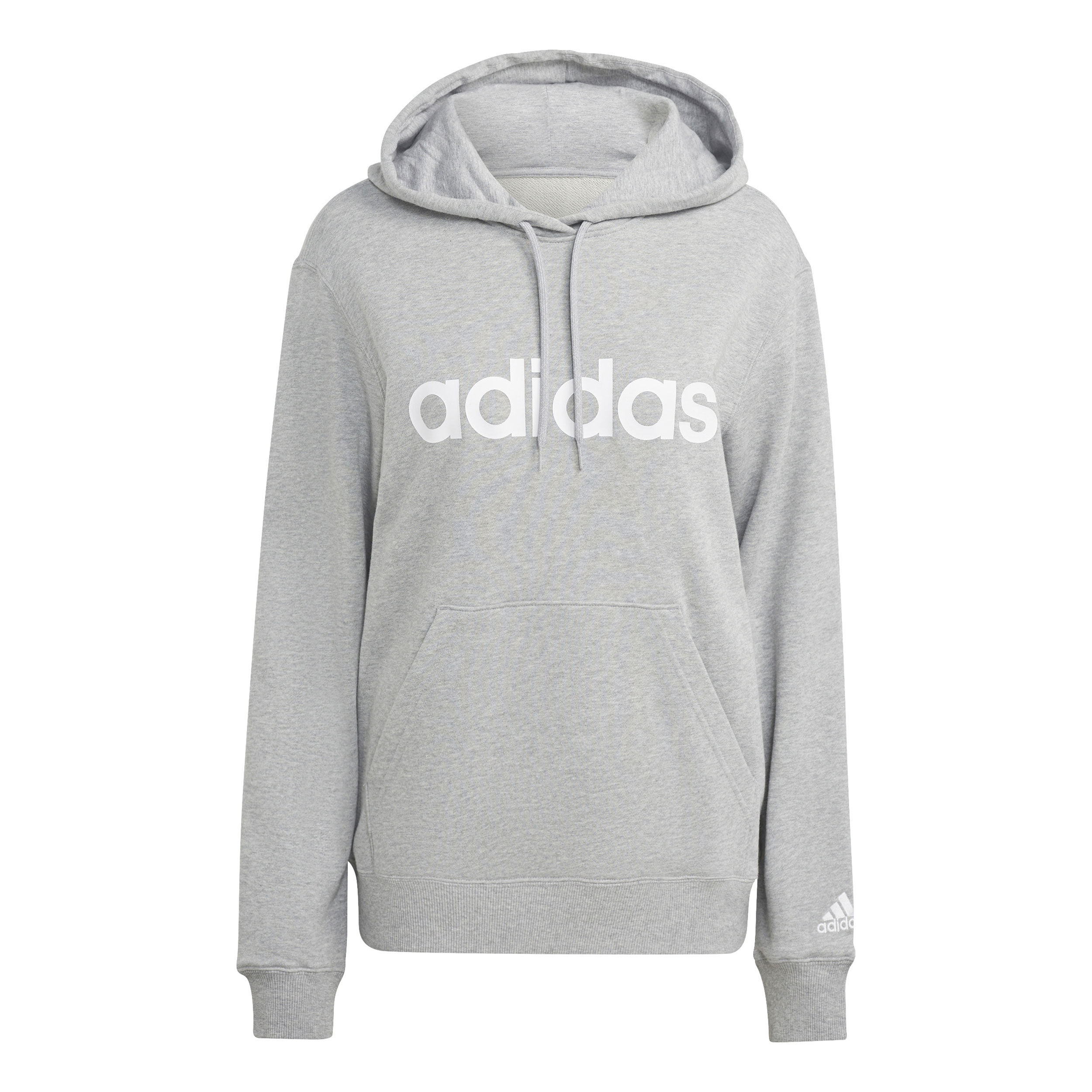 Essentials Linear Hoody Damen Hellgrau Wei