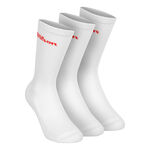 Wilson U Crew Logo Sock 3 Pack Bright White