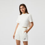 Bj&ouml;rn Borg Bekleidung Bj&ouml;rn Borg Studio Oversized Cropped T-Shirt Damen-Creme