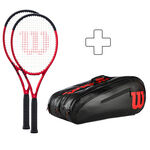 Wilson 2x Clash 100 Pro V2.0 plus Schlägertasche