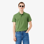Lacoste Bekleidung Lacoste Ribbed Collar Polo Polo Herren - gr&uuml;n, wei&szlig;