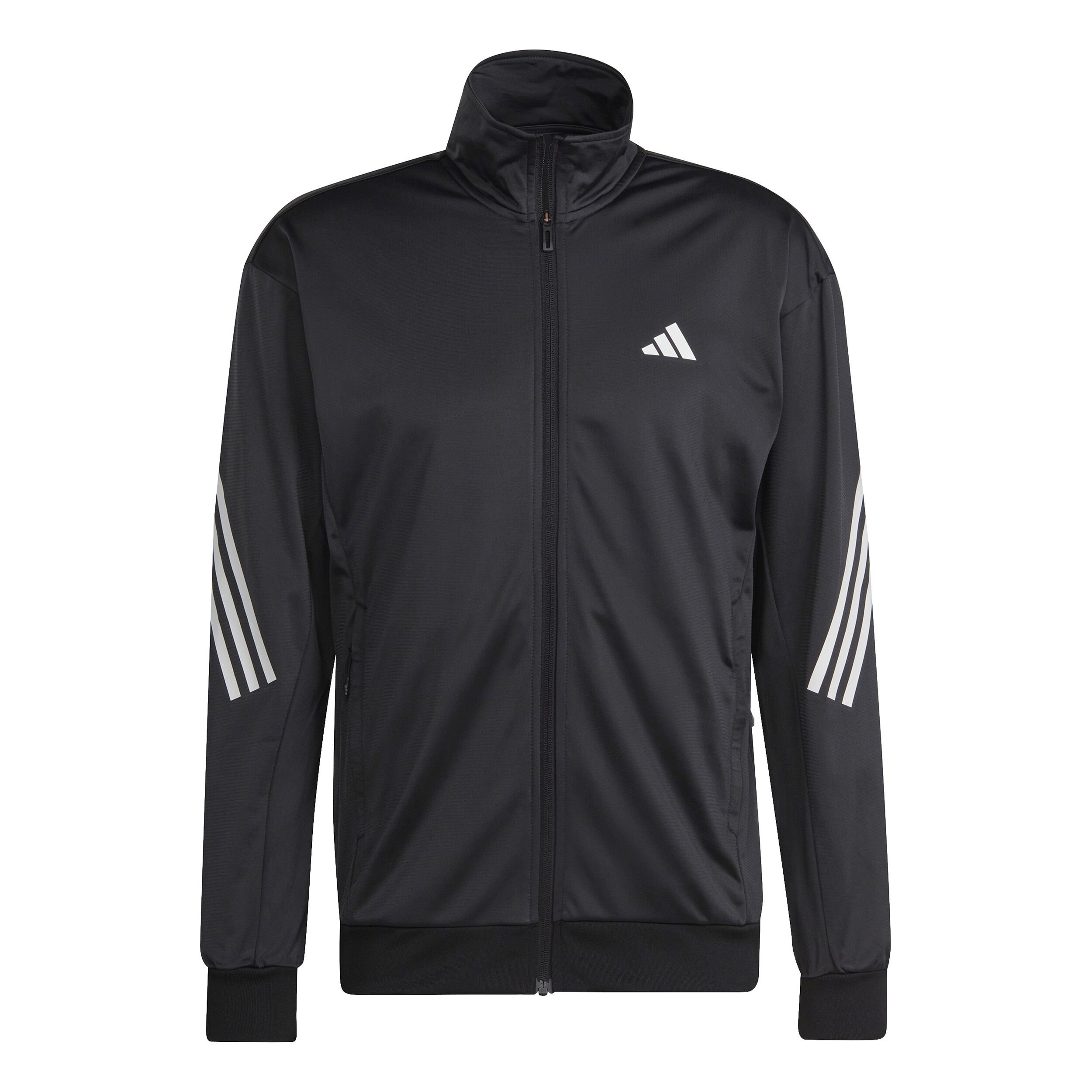 adidas 3 Stripes Knit Trainingsjacke Herren Schwarz WeiB online kaufen Tennis Point AT